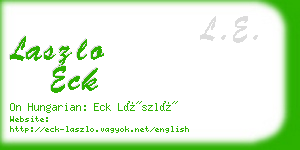 laszlo eck business card